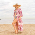 Pink Palm Kimono Robe