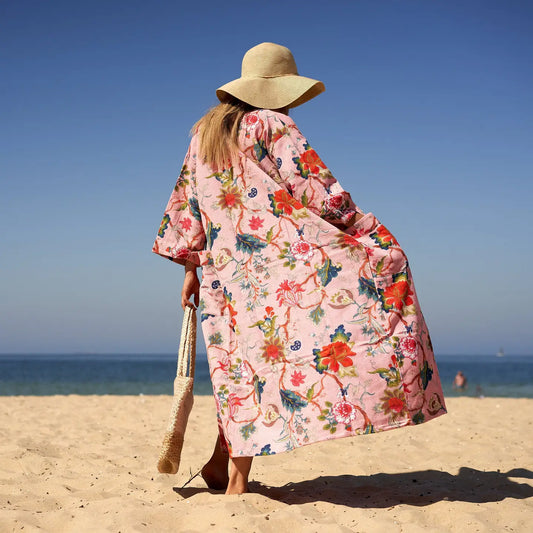 Tidal Tranquility Waffle Kimono Robe