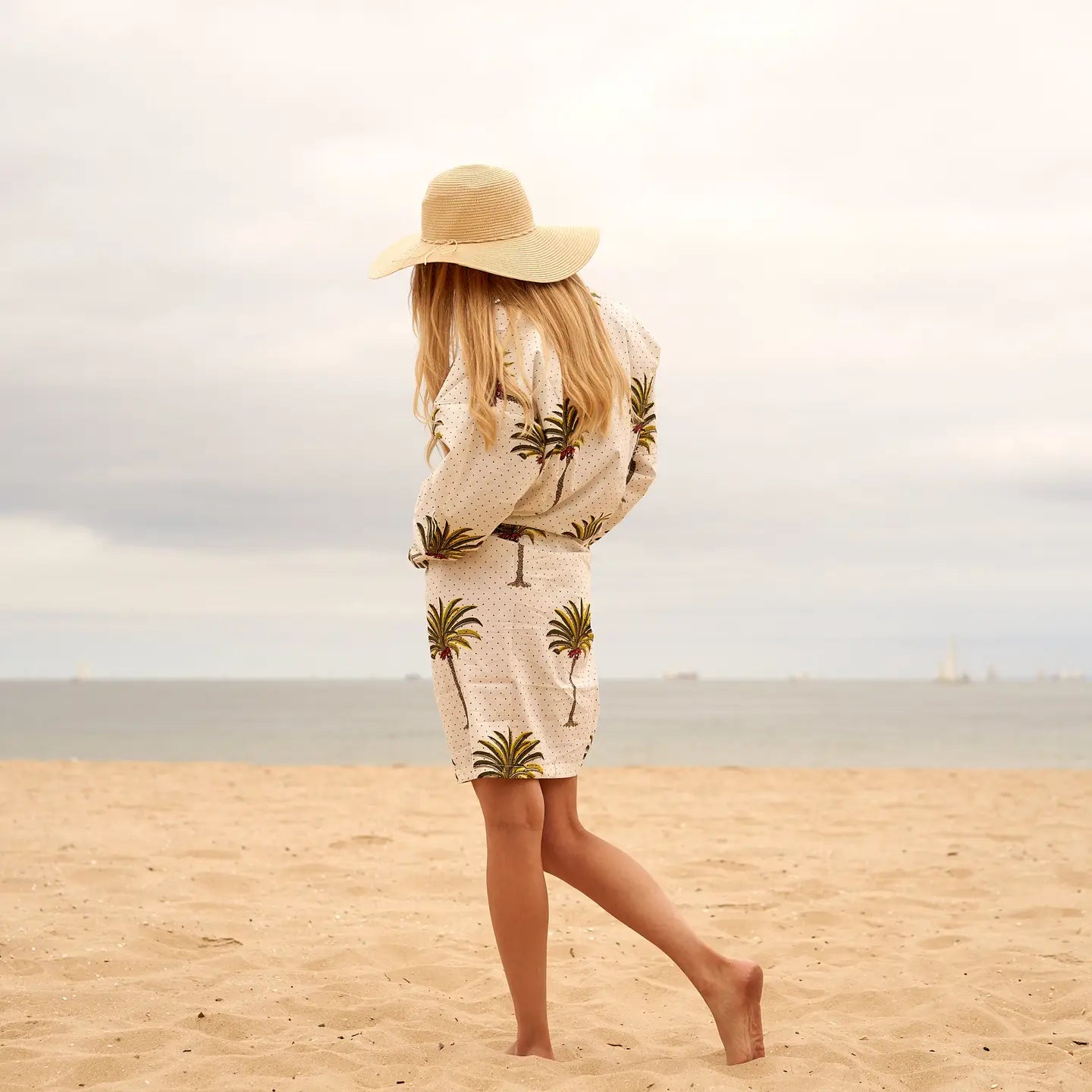 Palm Tree Kimono Robe